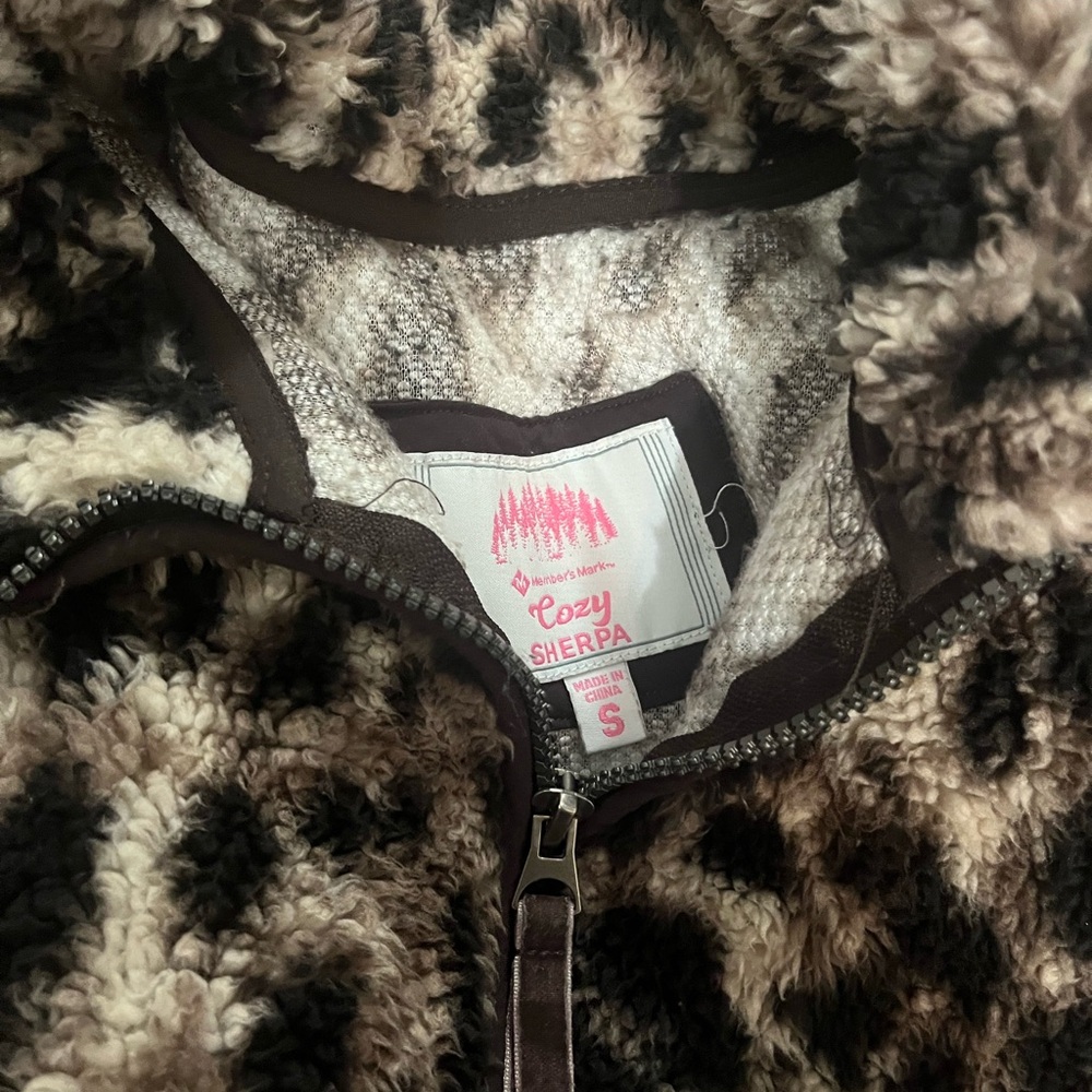 cheetah sherpa jacket